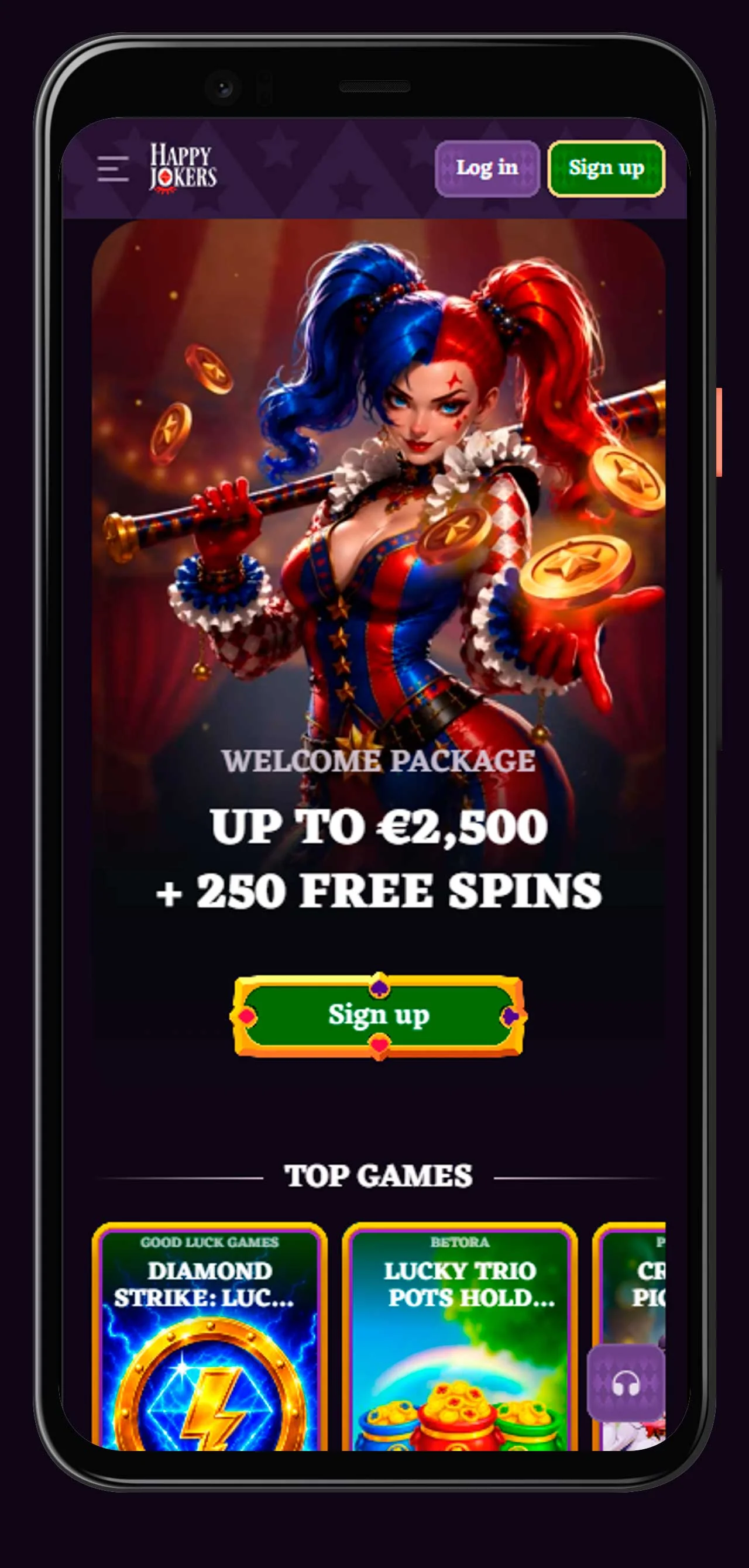 mobile homepage happyjokers casino